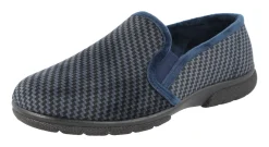Mens Wide Fit Easy Access House Shoe Slipper - Glen<DB Wider Fit Shoes Fashion
