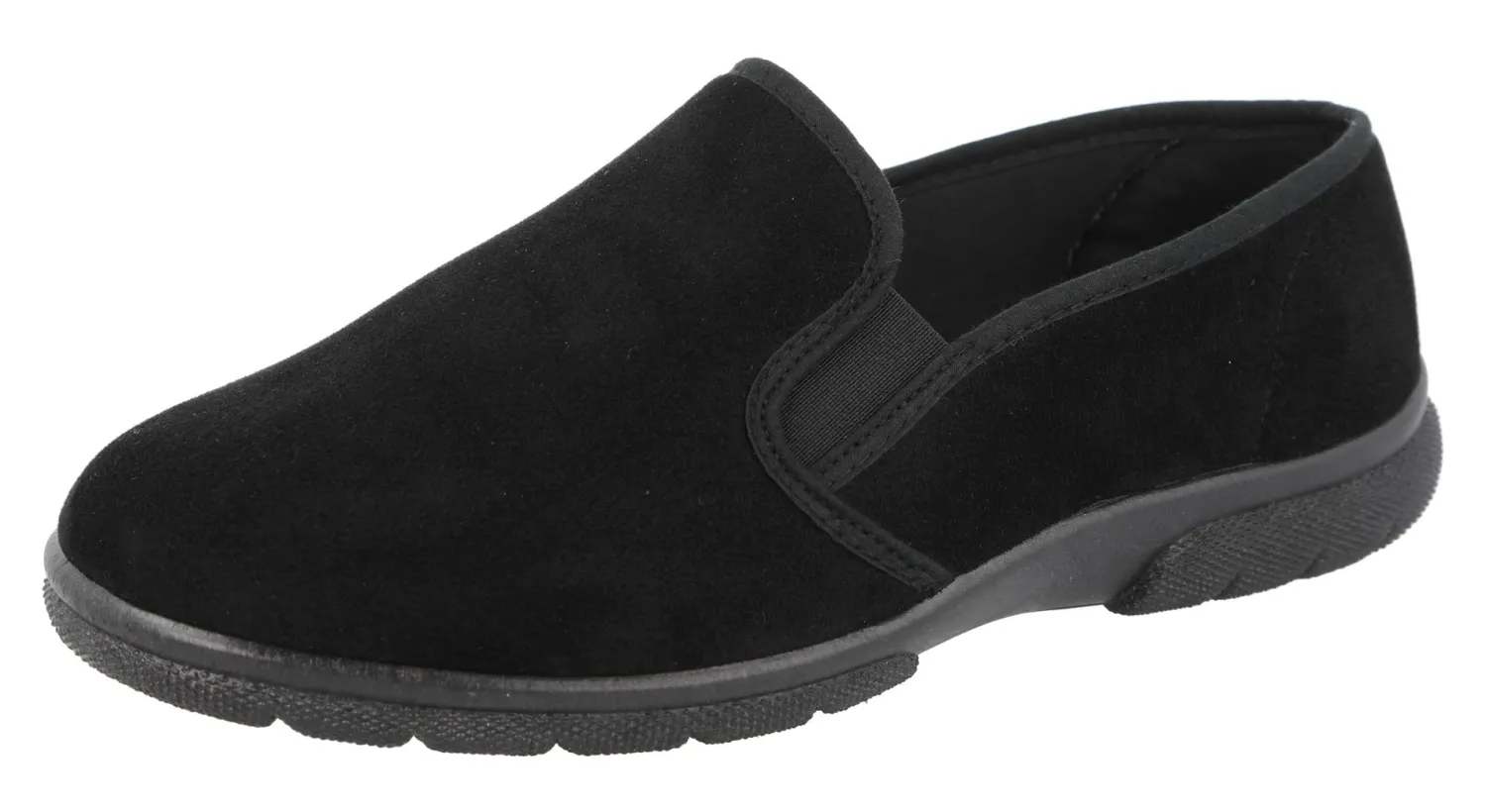 Mens Wide Fit Easy Access House Shoe Slippers - Enzo<DB Wider Fit Shoes Outlet