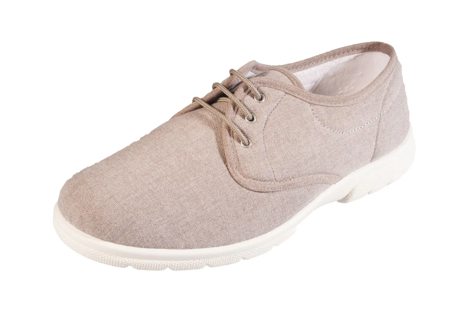 Mens Wide Fit Lace Up Canvas Shoes - Troon<DB Wider Fit Shoes New