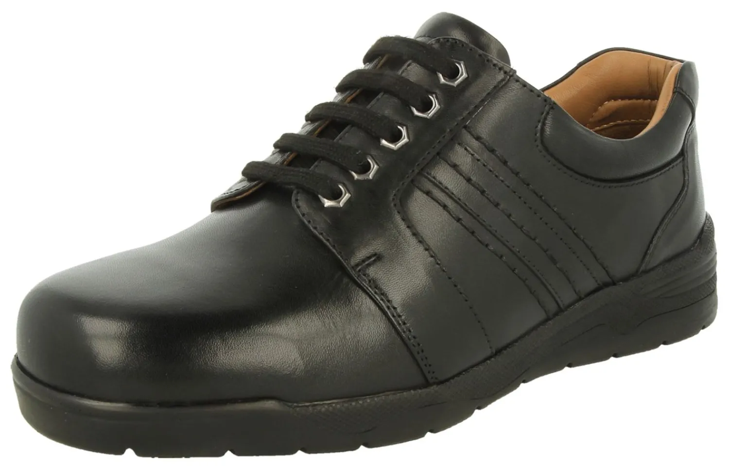 Mens Wide Fit Lace Up Casual Shoes - Derek<DB Wider Fit Shoes Discount