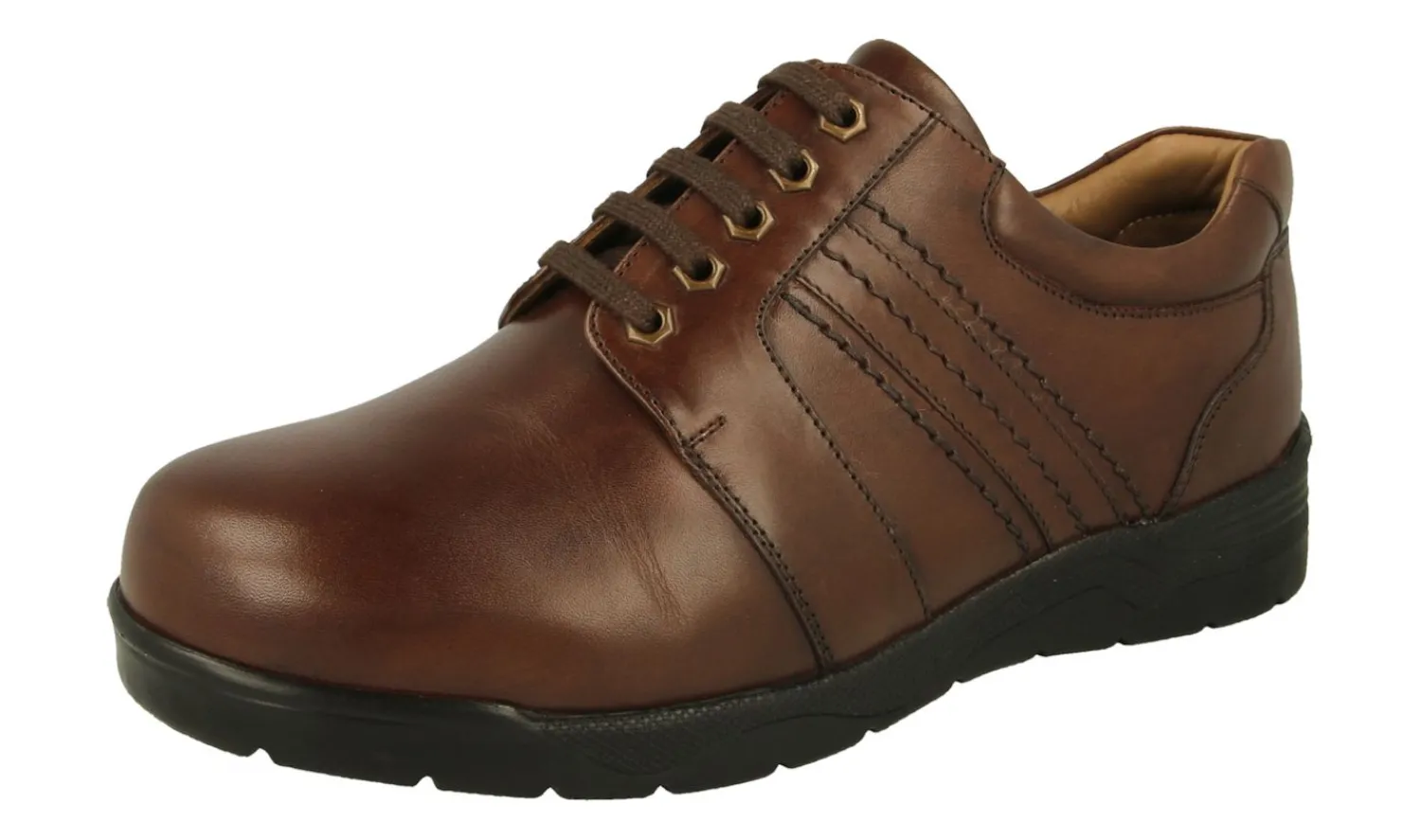Mens Wide Fit Lace Up Casual Shoes - Derek<DB Wider Fit Shoes Discount