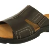 Mens Wide Fit Slide on Sandals - Adam<DB Wider Fit Shoes Clearance