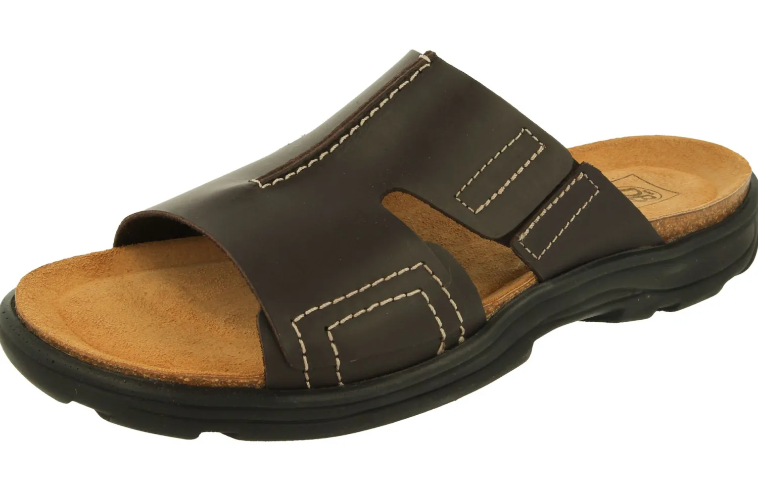 Mens Wide Fit Slide on Sandals - Adam<DB Wider Fit Shoes Clearance