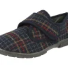Mens Wide Fit Slippers - Tartan<DB Wider Fit Shoes Fashion