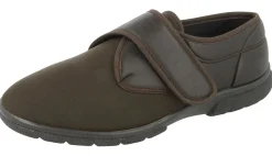 Mens Wide Fit Stretch Fabric House Shoe - Carlton<DB Wider Fit Shoes Outlet