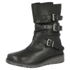 Womens Wide Fit Adjustable Leg Mid-Calf Boots - Muntjac<DB Wider Fit Shoes Discount