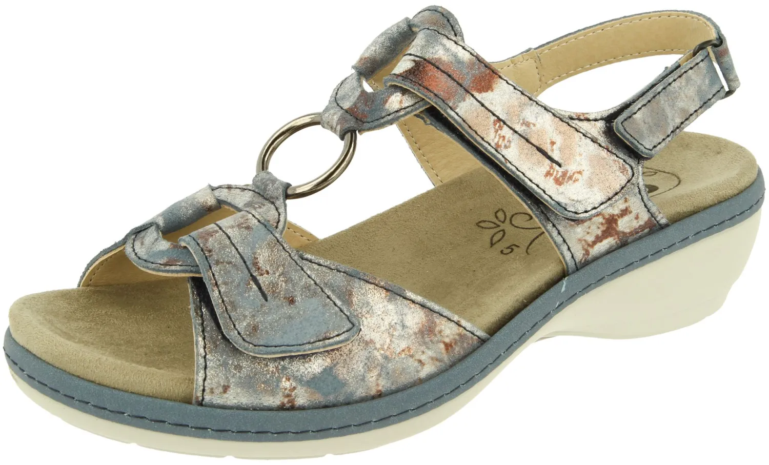 Womens Wide Fit Ankle Adjustable Strap Sandals - Turtle<DB Wider Fit Shoes Fashion