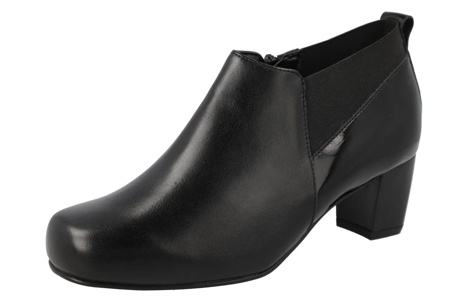 Womens Wide Fit Dress Heel Demi-Boots - Carrie<DB Wider Fit Shoes Fashion