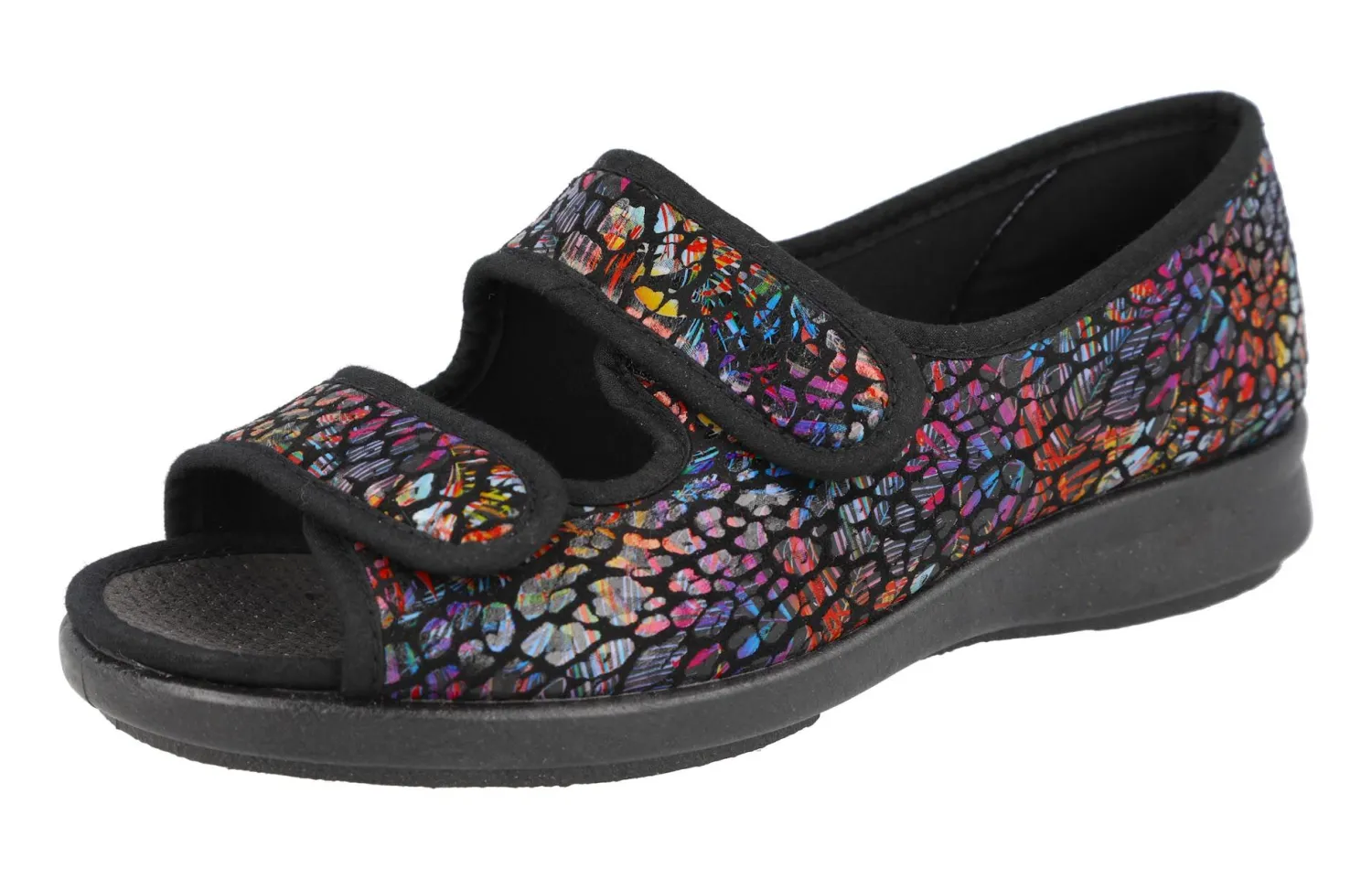 Womens Wide Fit Easy Access House Shoe Slippers - Squirrel<DB Wider Fit Shoes Outlet