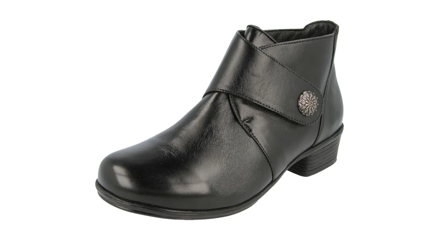 Womens Wide Fit Easy Access Heeled Boots - Cherbourg<DB Wider Fit Shoes Best
