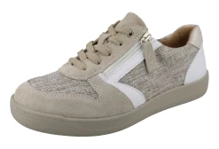 Womens Wide Fit Easy Access Lace Up Flat Casual Shoes - Cedar<DB Wider Fit Shoes New