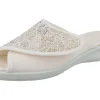 Womens Wide Fit Easy Access Slide Mule Canvas Shoes - Tasha<DB Wider Fit Shoes New