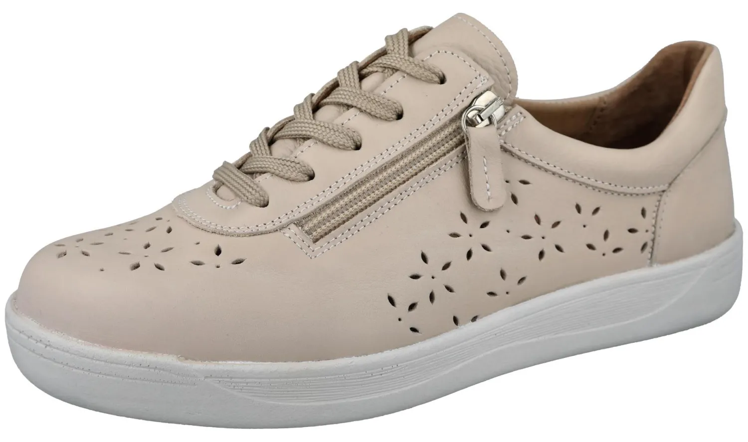 Womens Wide Fit Easy Entry Flat Shoe - Kaunas<DB Wider Fit Shoes Fashion