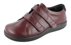 Womens Wide Fit Easy Entry Strap Fastening Flat Shoes - Scott<DB Wider Fit Shoes Online