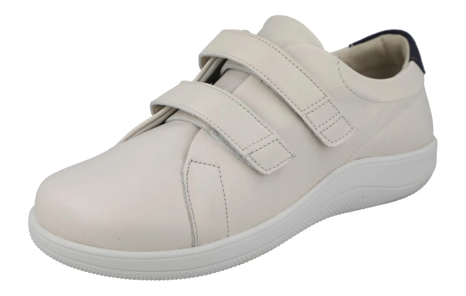 Womens Wide Fit Easy Entry Strap Fastening Flat Shoes - Scott<DB Wider Fit Shoes Online