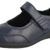 Womens Wide Fit Easy On Mary Jane Flat Shoes - Redpoll<DB Wider Fit Shoes Discount