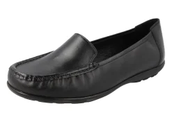 Womens Wide Fit Elasticated Loafer Shoes - Partridge<DB Wider Fit Shoes Discount