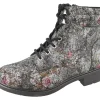 Womens Wide Fit Floral Print Lace Ankle Boots - Kestrel<DB Wider Fit Shoes Outlet