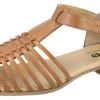 Womens Wide Fit Full Back Flat Sandal - Bella<DB Wider Fit Shoes Online