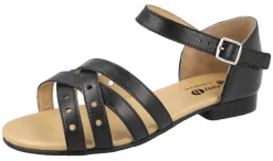 Womens Wide Fit Full Back Flat Sandal - Okra<DB Wider Fit Shoes Discount