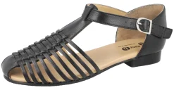 Womens Wide Fit Full Back Flat Sandal - Bella<DB Wider Fit Shoes Online