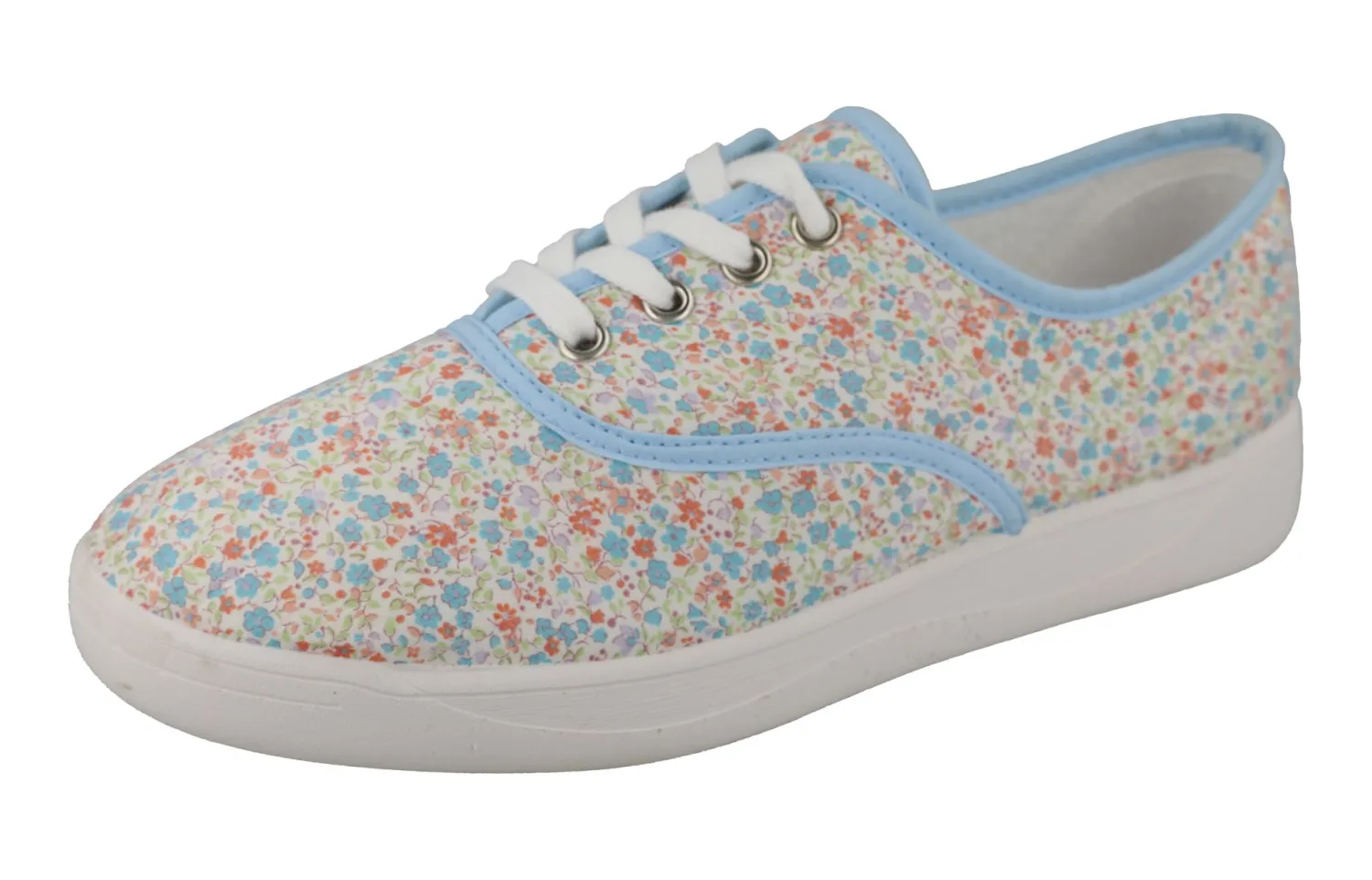 Womens Wide Fit Lace Up Canvas Shoes - Kangaroo<DB Wider Fit Shoes Fashion