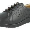 Womens Wide Fit Lace Up Flat Shoes - Lola<DB Wider Fit Shoes Online