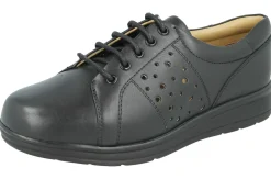 Womens Wide Fit Lace Up Flat Shoes - Lola<DB Wider Fit Shoes Online