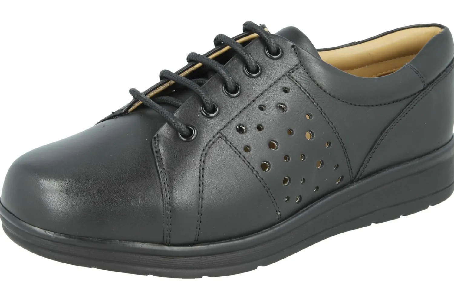 Womens Wide Fit Lace Up Flat Shoes - Lola<DB Wider Fit Shoes Online