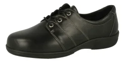 Womens Wide Fit Lace Up Flat Shoes - Swan<DB Wider Fit Shoes Best