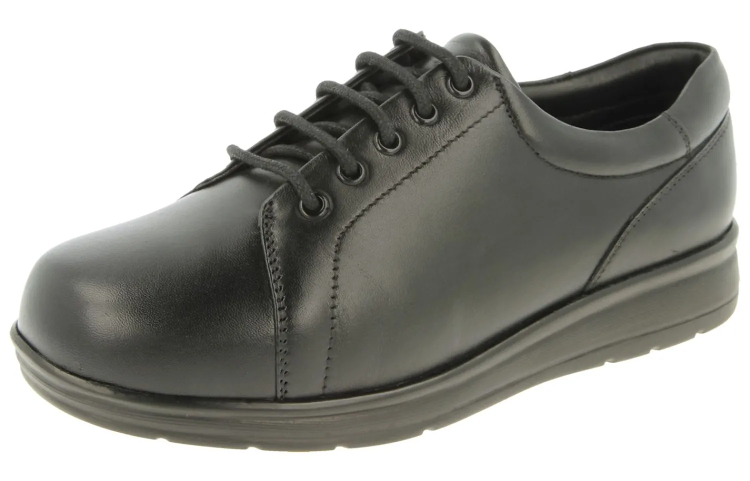 Womens Wide Fit Lace Up Flat Shoes - Bracken<DB Wider Fit Shoes Sale