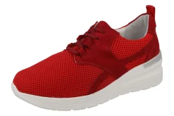 Womens Wide Fit Lace Up Wedge Heel Trainers - Pollyanna<DB Wider Fit Shoes Discount