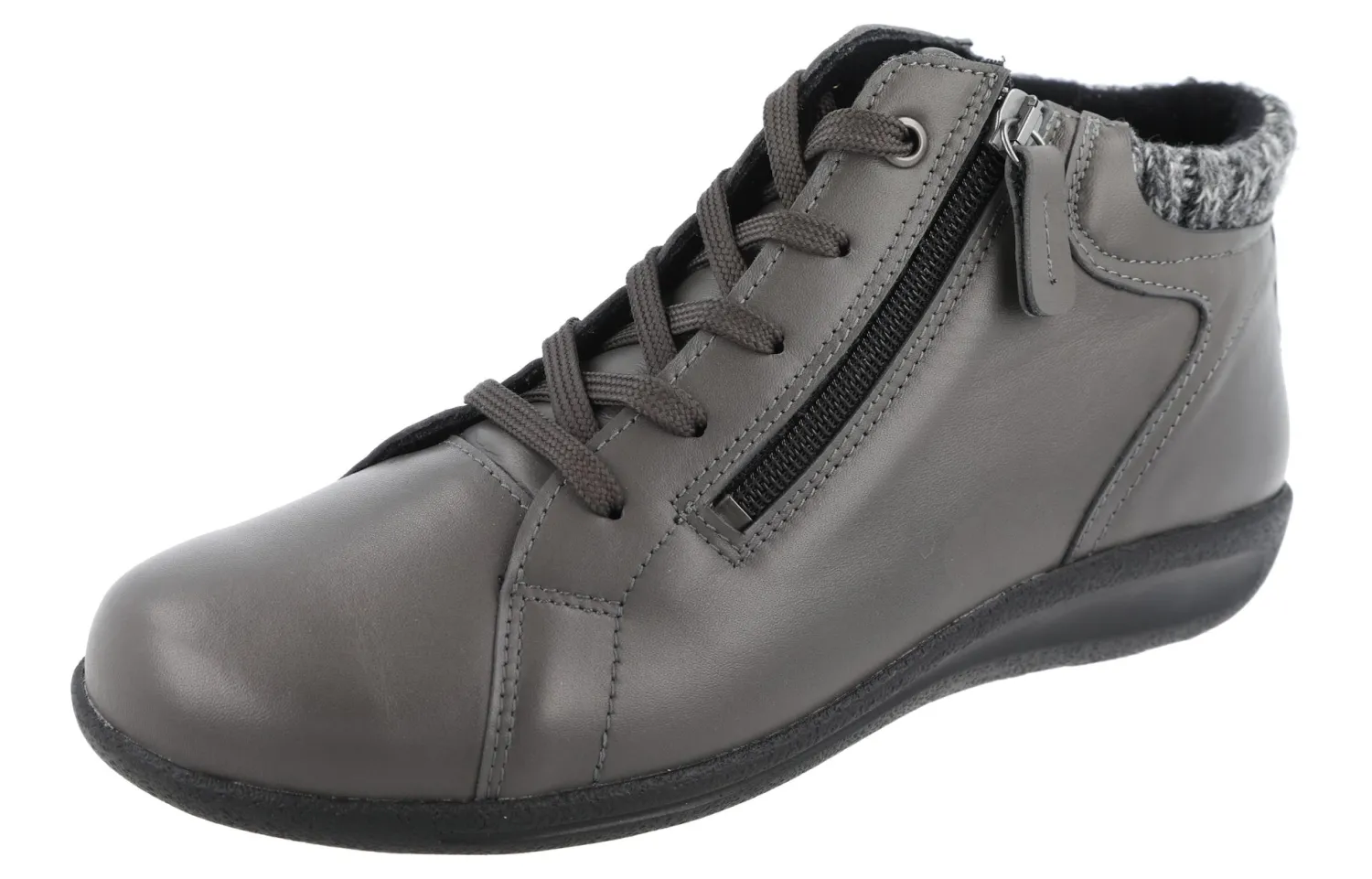 Womens Wide Fit Lace Zip Fastening Ankle Boots - Pipit<DB Wider Fit Shoes Discount