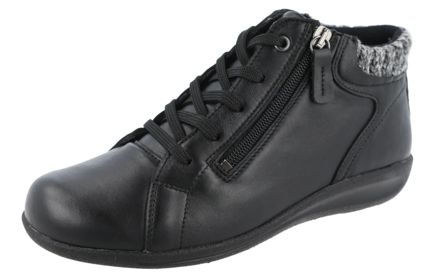 Womens Wide Fit Lace Zip Fastening Ankle Boots - Pipit<DB Wider Fit Shoes Discount