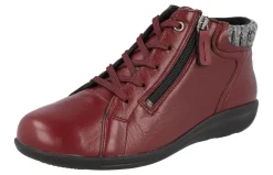 Womens Wide Fit Lace Zip Fastening Ankle Boots - Pipit<DB Wider Fit Shoes Discount
