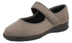 Womens Wide Fit Mary Jane House Shoes - Vole<DB Wider Fit Shoes Fashion