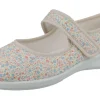 Womens Wide Fit Mary-Jane Easy Access Canvas Shoes - Penguin<DB Wider Fit Shoes Fashion