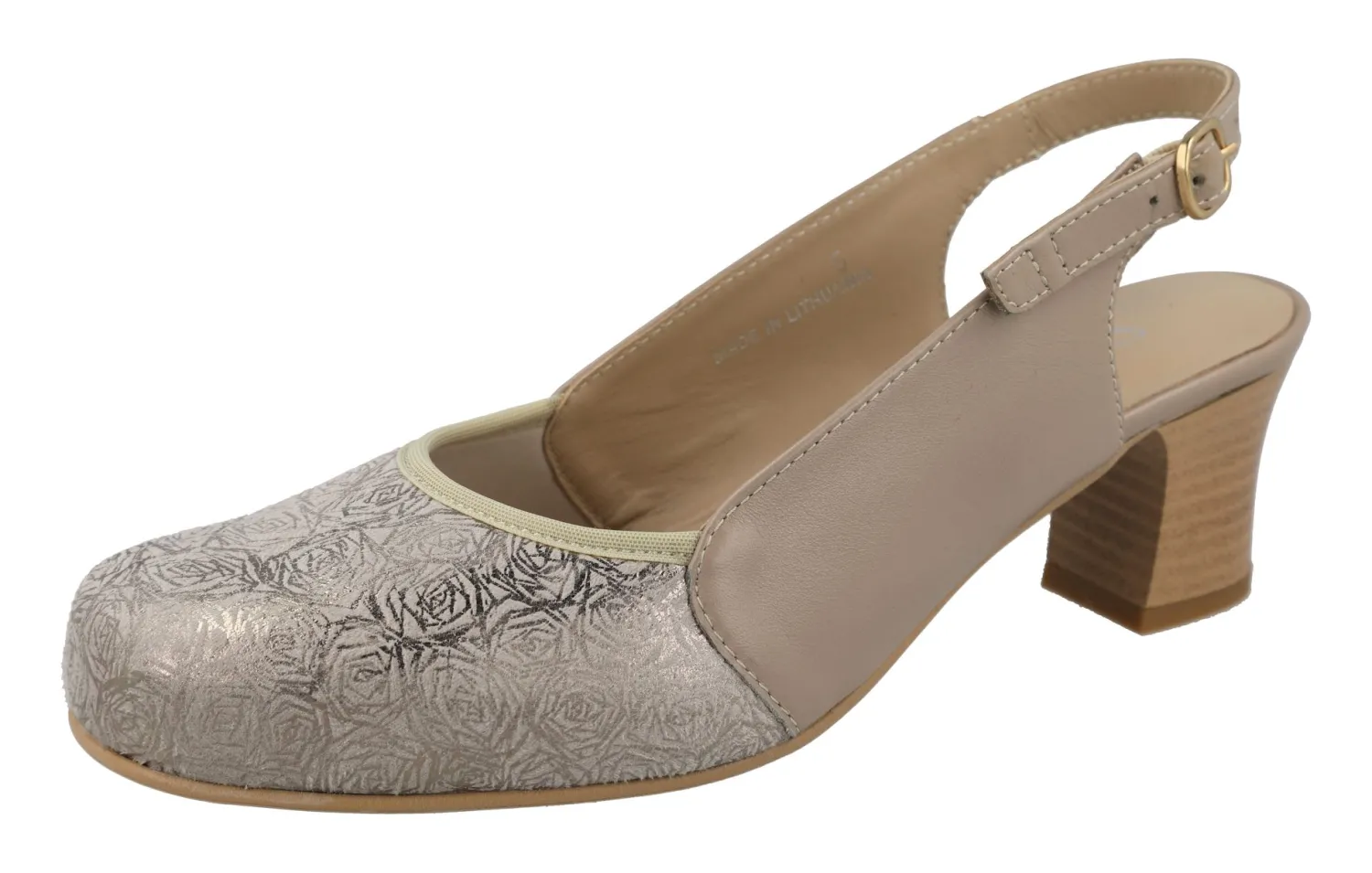 Womens Wide Fit Medium Heel Slingback Dress Shoes - Goa<DB Wider Fit Shoes Hot