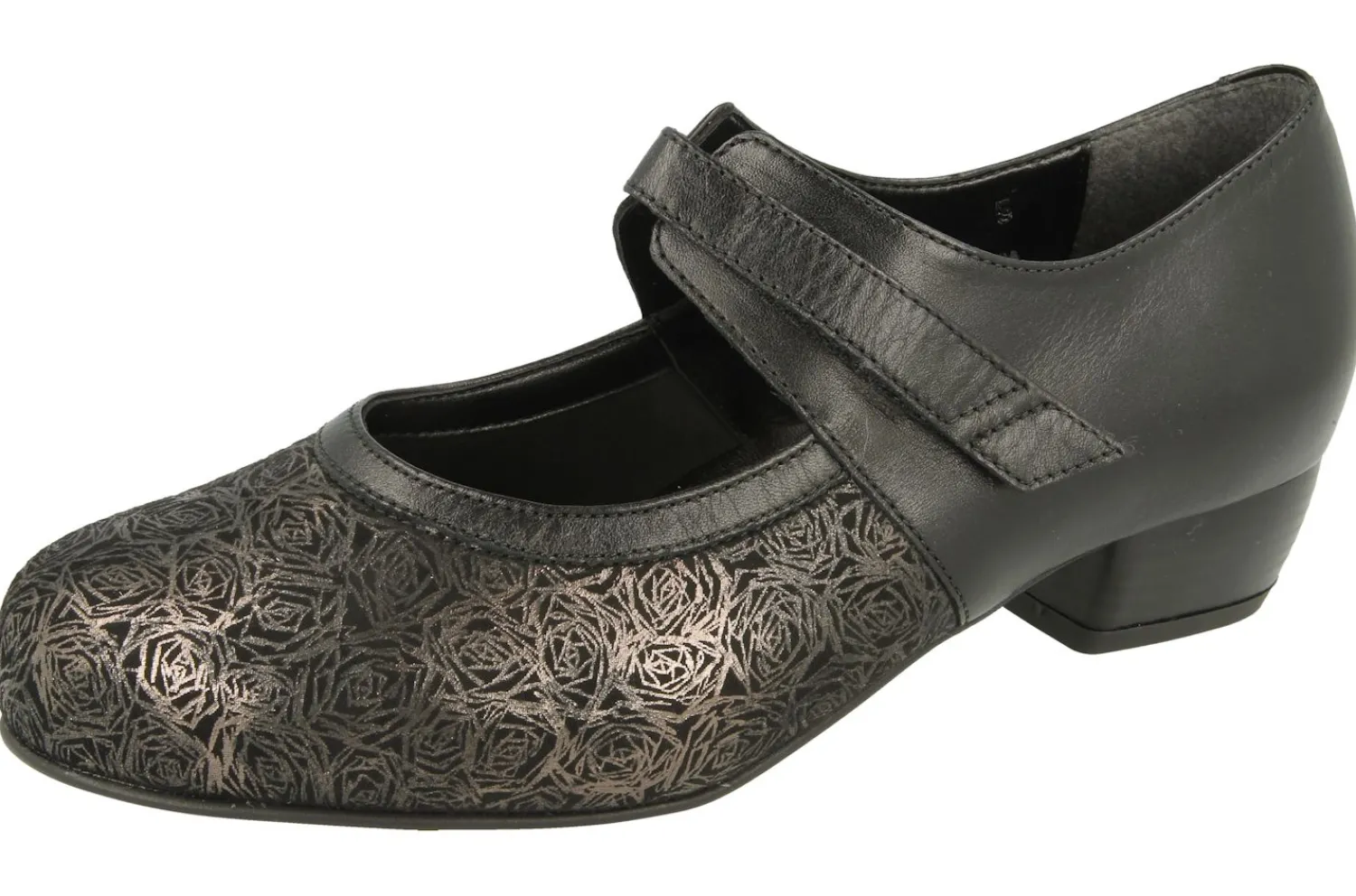 Womens Wide Fit Mid Heel Stretch Panel Court Shoe - Constance<DB Wider Fit Shoes Clearance