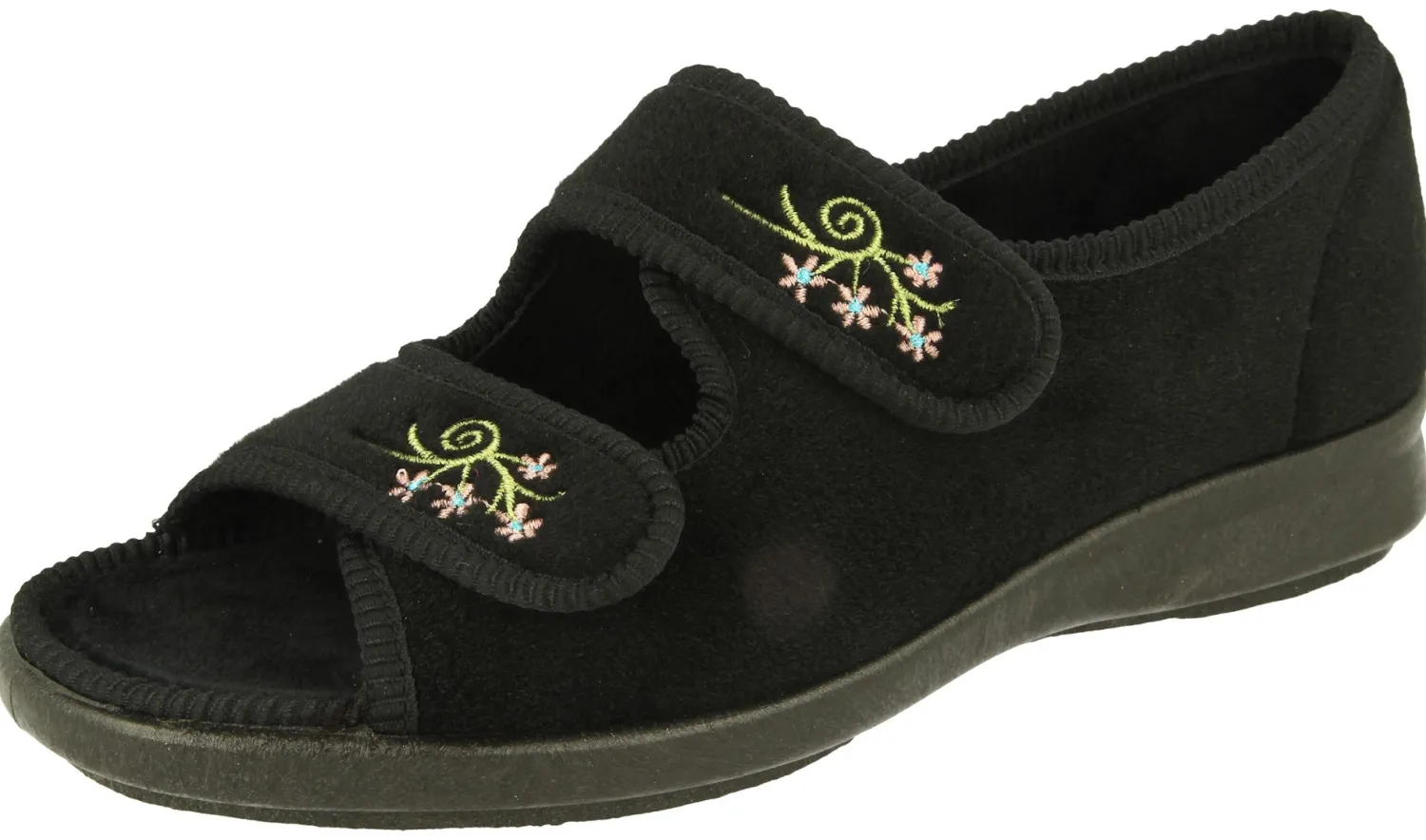 Womens Wide Fit Open Toe Slippers - Ace 2<DB Wider Fit Shoes Outlet