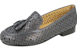 Womens Wide Fit Punched Design Loafers - Driffield<DB Wider Fit Shoes New