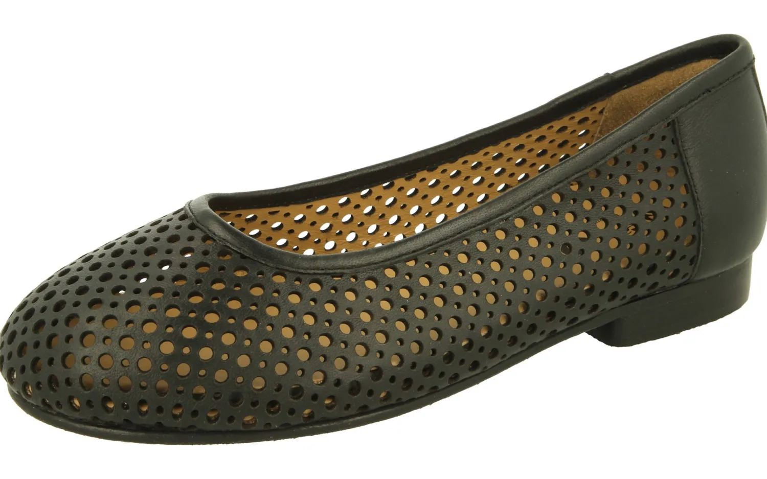 Womens Wide Fit Punched Design Loafers - Emmental<DB Wider Fit Shoes New