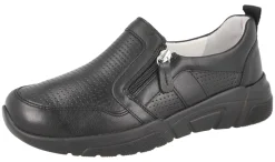 Womens Wide Fit Side Zip Slip On Flat Shoe - Nikita<DB Wider Fit Shoes Fashion
