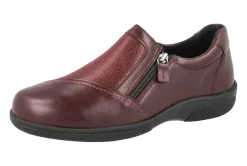 Womens Wide Fit Side Zip Easy Access Casual Shoes - Woodlands<DB Wider Fit Shoes New