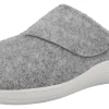 Womens Wide Fit Slide Mule Slipper - Lake<DB Wider Fit Shoes Discount