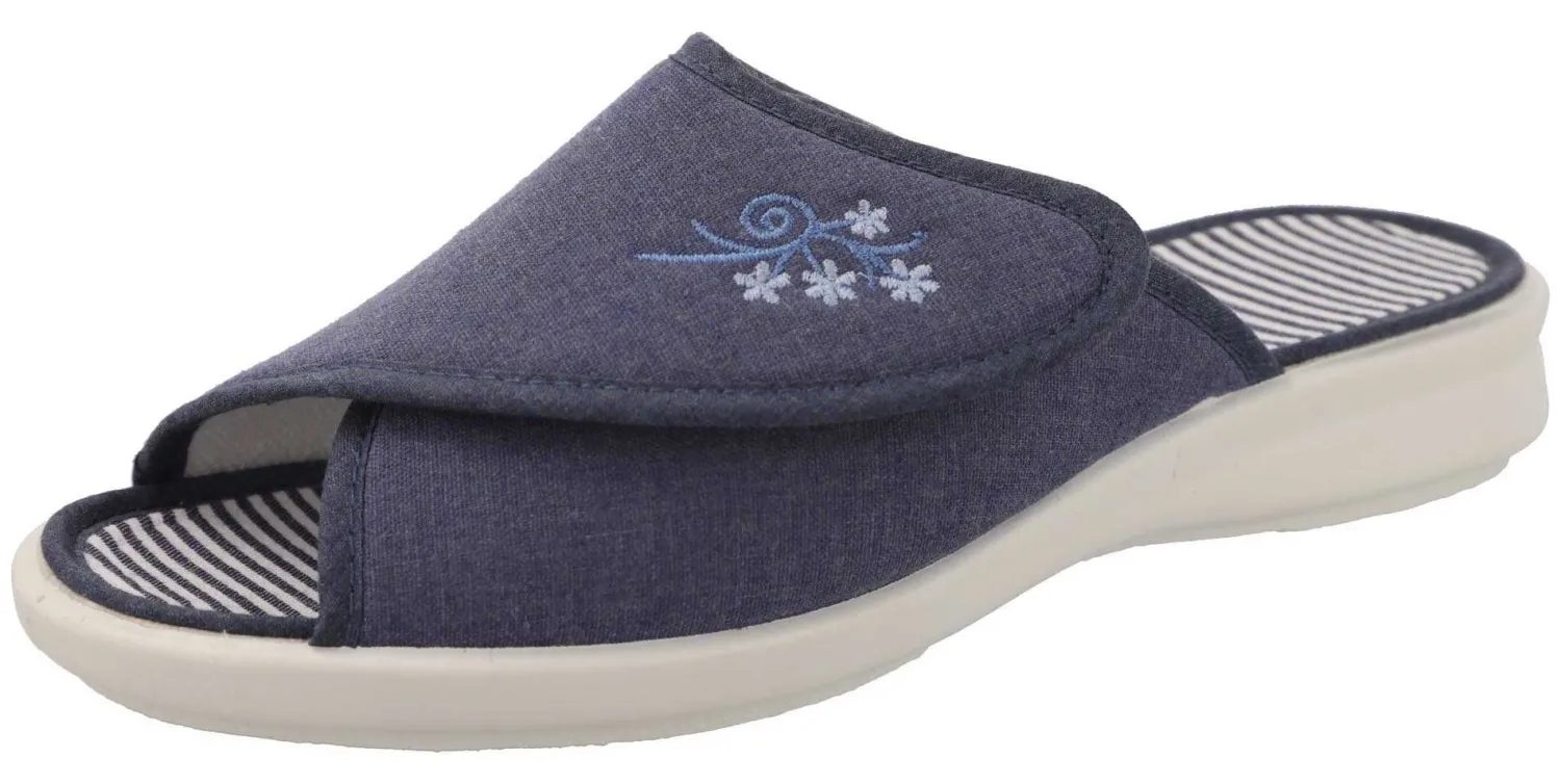 Womens Wide Fit Slide Mule Sandal - Pegasus<DB Wider Fit Shoes Online