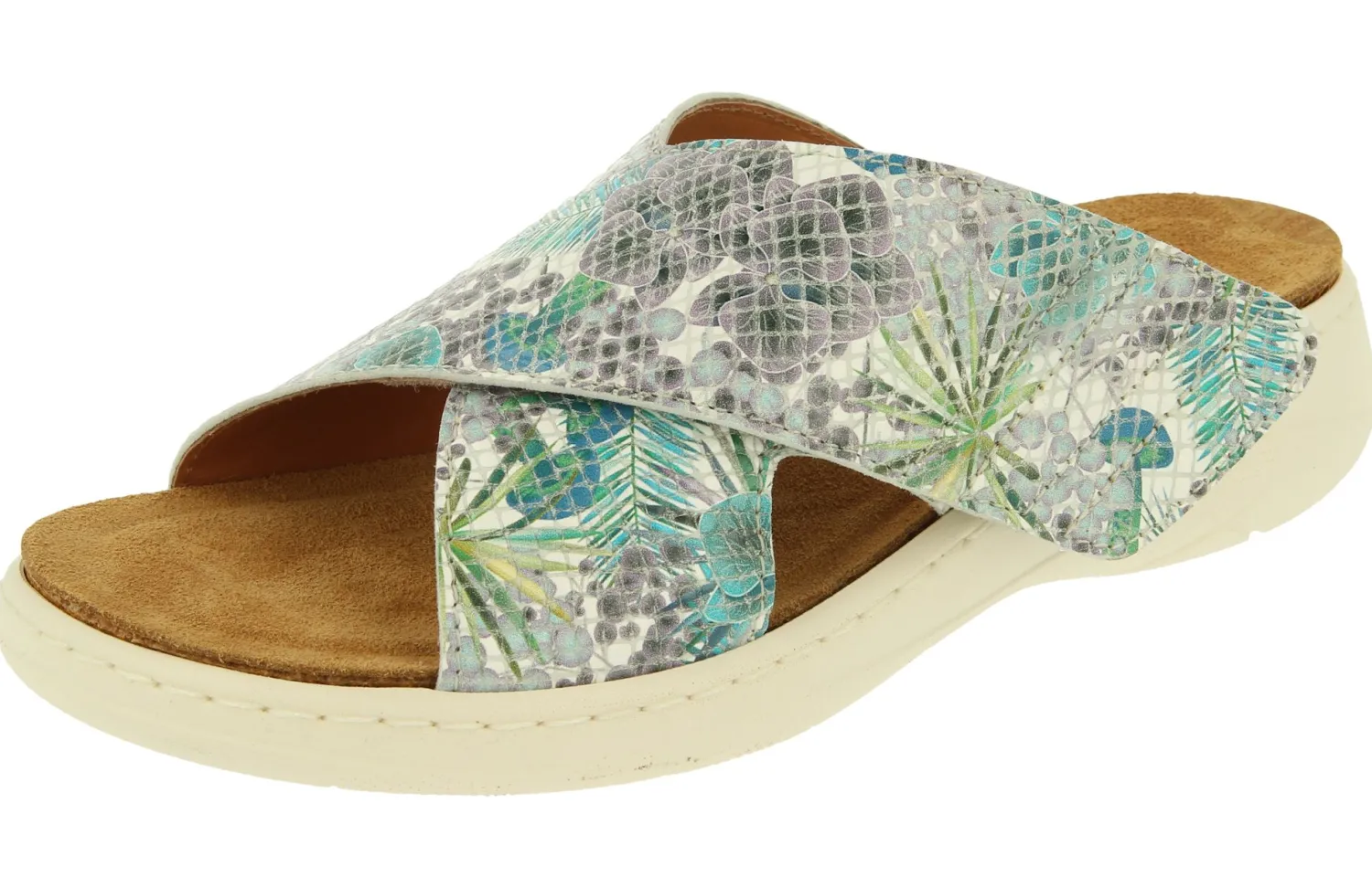 Womens Wide Fit Slide Mule Sandals - Roxanne<DB Wider Fit Shoes Discount