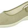 Womens Wide Fit Slingback Canvas Shoes - Madonna<DB Wider Fit Shoes Discount