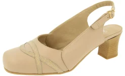 Womens Wide Fit Slingback Mid Heel Shoe - Trudy<DB Wider Fit Shoes Outlet