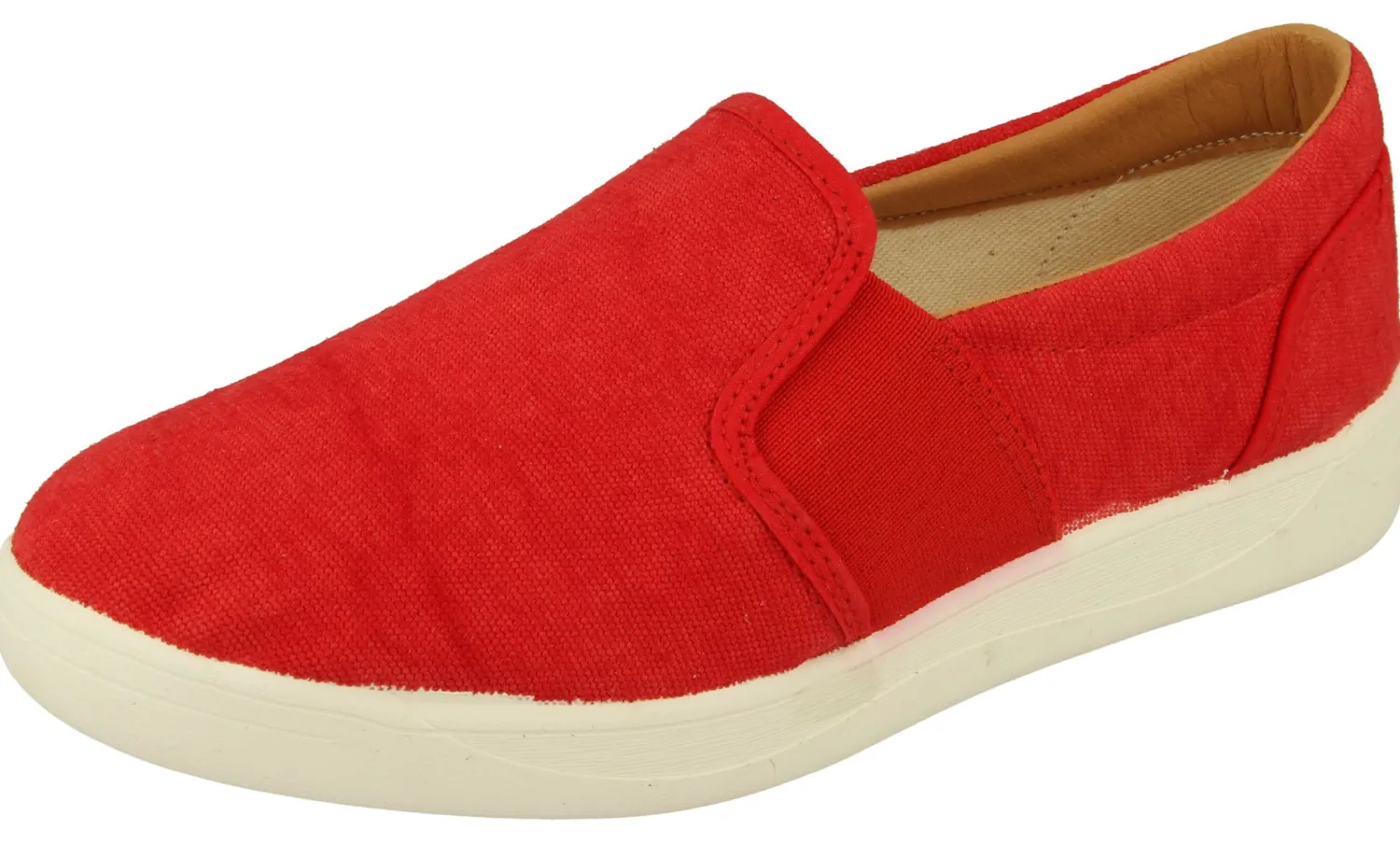 Womens Wide Fit Slip On Canvas Pumps - Libra<DB Wider Fit Shoes Hot